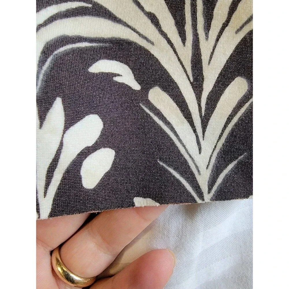 Tory Burch Brushstroke‎ Symphony Mini Gray and Cream shift dress Size M